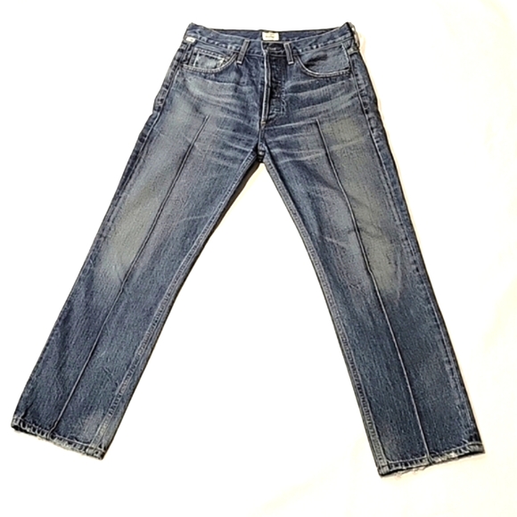 Citizens of humanity Gia ankle straight leg size 25 indigo blue pin tuck rigid - Picture 2 of 16